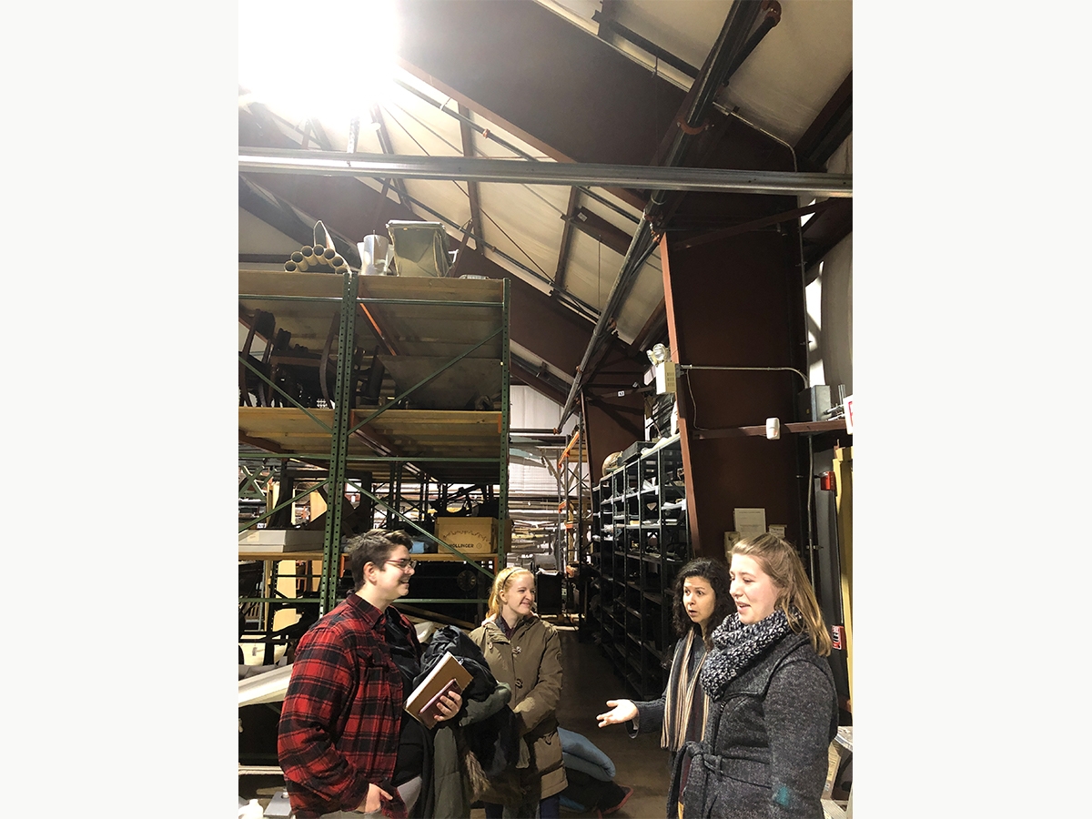Students explore the archives at the Mercer Museum.