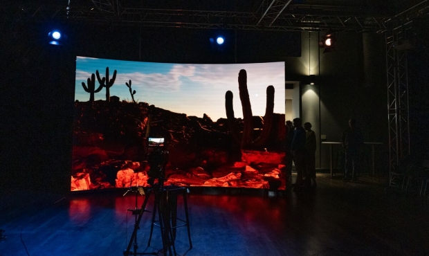 image of the screen in the Center for Immersive Media