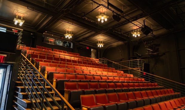 interior of arts bank theater seating 